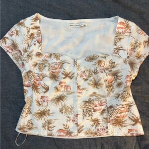 Abercrombie & Fitch cap sleeve cropped top